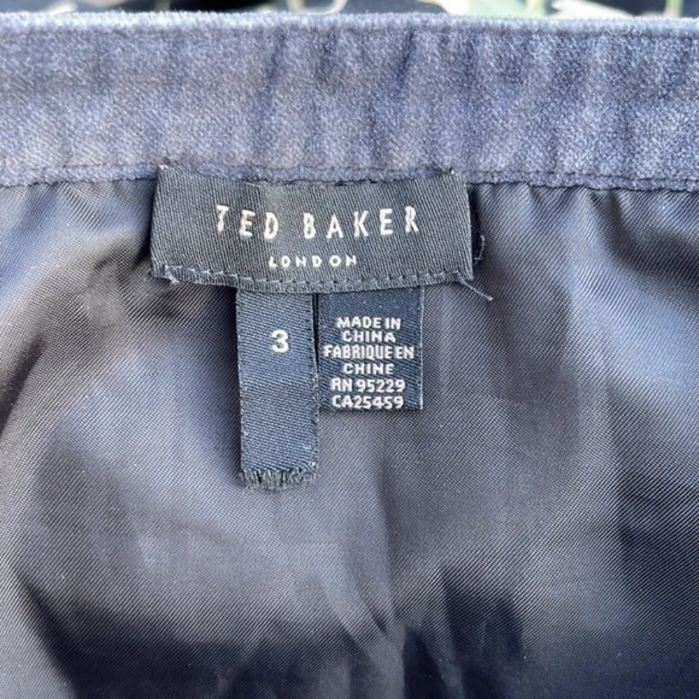 Ted Baker London Embroidered Floral A-Line Skirt in Black/Gold/Green/Blue Size 3